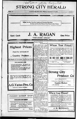 Strong City Herald (Strong City, Okla.), Vol. 10, No. 17, Ed. 1 Wednesday, January 25, 1922