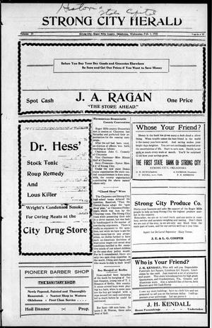 Strong City Herald (Strong City, Okla.), Vol. 10, No. 18, Ed. 1 Wednesday, February 1, 1922