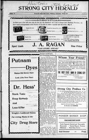 Strong City Herald (Strong City, Okla.), Vol. 10, No. 31, Ed. 1 Wednesday, May 3, 1922