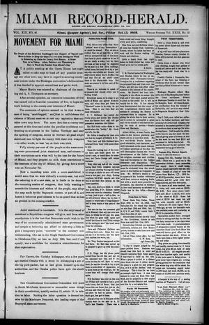 Miami Record-Herald. (Miami, Indian Terr.), Vol. 13, No. 46, Ed. 1 Friday, October 13, 1905