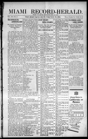 Miami Record-Herald. (Miami, Indian Terr.), Vol. 14, No. 19, Ed. 1 Friday, March 30, 1906
