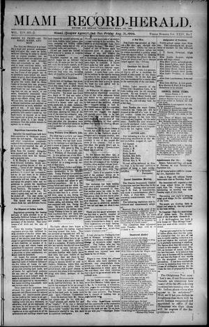 Primary view of object titled 'Miami Record-Herald. (Miami, Indian Terr.), Vol. 14, No. 41, Ed. 1 Friday, August 31, 1906'.