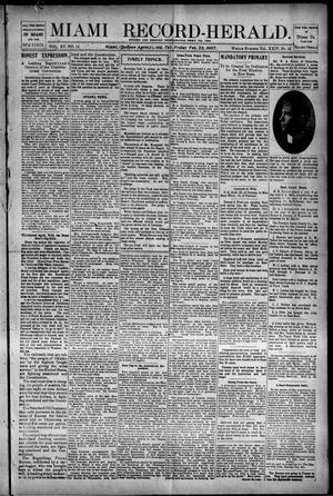 Primary view of object titled 'Miami Record-Herald. (Miami, Indian Terr.), Vol. 15, No. 14, Ed. 1 Friday, February 22, 1907'.