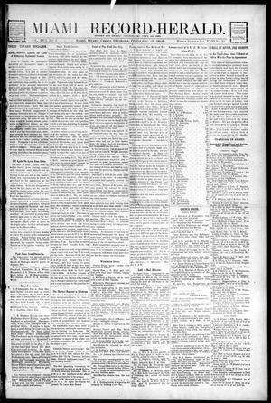Miami Record-Herald. (Miami, Okla.), Vol. 17, No. 5, Ed. 1 Friday, December 18, 1908