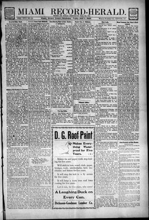 Miami Record-Herald. (Miami, Okla.), Vol. 17, No. 29, Ed. 1 Friday, June 11, 1909