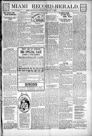 Primary view of object titled 'Miami Record-Herald. (Miami, Okla.), Vol. 18, No. 2, Ed. 1 Friday, December 3, 1909'.