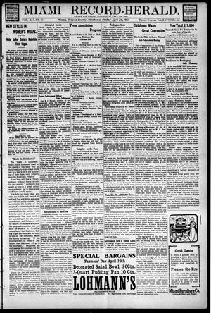 Miami Record-Herald. (Miami, Okla.), Vol. 19, No. 23, Ed. 1 Friday, April 28, 1911