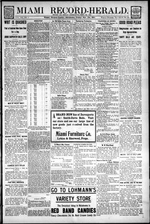 Miami Record-Herald. (Miami, Okla.), Vol. 20, No. 1, Ed. 1 Friday, November 24, 1911