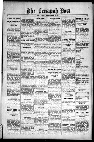 The Lenapah Post (Lenapah, Okla.), Vol. 3, No. 7, Ed. 1 Thursday, February 15, 1912
