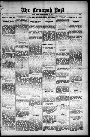 The Lenapah Post (Lenapah, Okla.), Vol. 3, No. 37, Ed. 1 Thursday, September 12, 1912