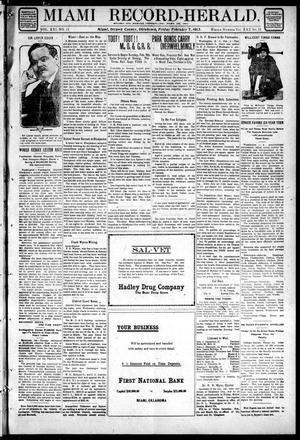 Miami Record-Herald. (Miami, Okla.), Vol. 21, No. 12, Ed. 1 Friday, February 7, 1913
