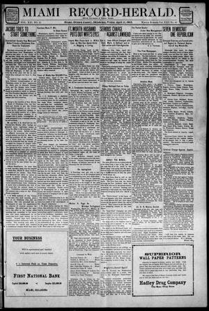 Miami Record-Herald. (Miami, Okla.), Vol. 21, No. 21, Ed. 1 Friday, April 11, 1913