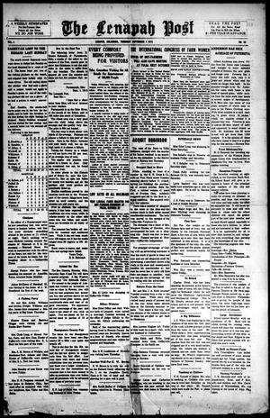 The Lenapah Post (Lenapah, Okla.), Vol. 4, No. 36, Ed. 1 Thursday, September 4, 1913