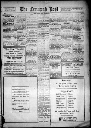 The Lenapah Post (Lenapah, Okla.), Vol. 4, No. 50, Ed. 1 Thursday, December 11, 1913