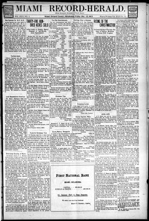 Miami Record-Herald. (Miami, Okla.), Vol. 22, No. 4, Ed. 1 Friday, December 12, 1913