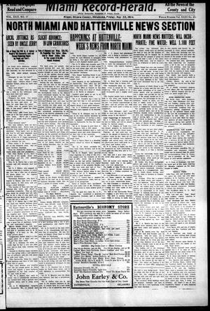 Primary view of object titled 'Miami Record-Herald (Miami, Okla.), Vol. 22, No. 27, Ed. 1 Friday, May 22, 1914'.