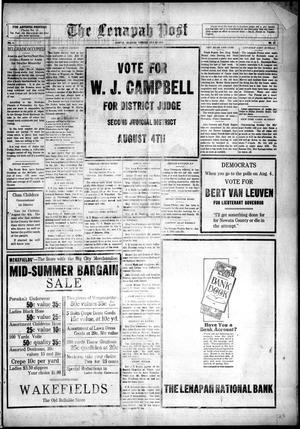The Lenapah Post (Lenapah, Okla.), Vol. 4, No. 32, Ed. 1 Thursday, July 30, 1914
