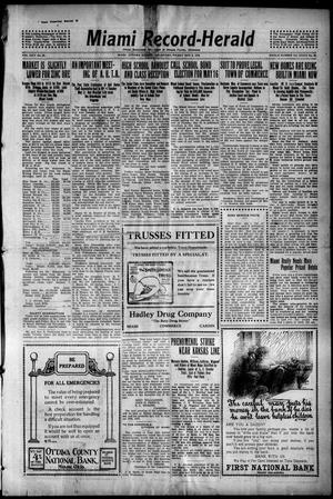 Primary view of object titled 'Miami Record-Herald (Miami, Okla.), Vol. 24, No. 25, Ed. 1 Friday, May 5, 1916'.