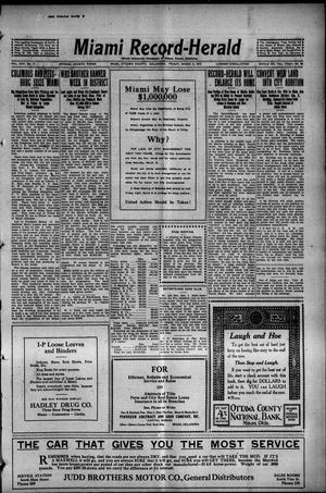 Miami Record-Herald (Miami, Okla.), Vol. 25, No. 17, Ed. 1 Friday, March 9, 1917