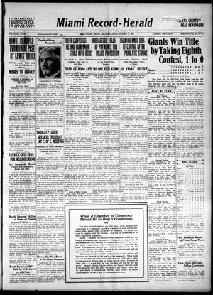 Primary view of object titled 'Miami Record-Herald (Miami, Okla.), Vol. 28, No. 32, Ed. 1 Friday, October 14, 1921'.