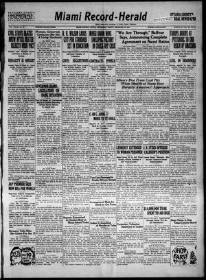 Primary view of object titled 'Miami Record-Herald (Miami, Okla.), Vol. 28, No. 41, Ed. 1 Friday, December 16, 1921'.