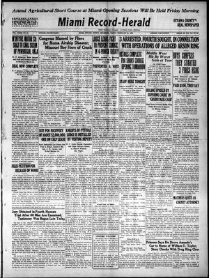 Primary view of object titled 'Miami Record-Herald (Miami, Okla.), Vol. 28, No. 51, Ed. 1 Friday, February 24, 1922'.