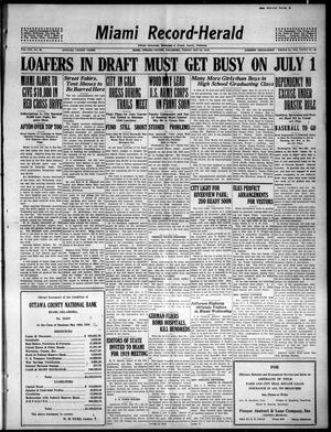 Miami Record-Herald (Miami, Okla.), Vol. 25, No. 49, Ed. 1 Friday, May 24, 1918