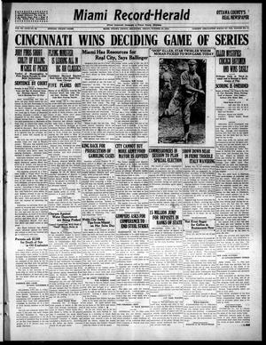Miami Record-Herald (Miami, Okla.), Vol. 27, No. 32, Ed. 1 Friday, October 10, 1919