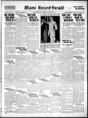 Miami Record-Herald (Miami, Okla.), Vol. 27, No. 46, Ed. 1 Friday, January 14, 1921