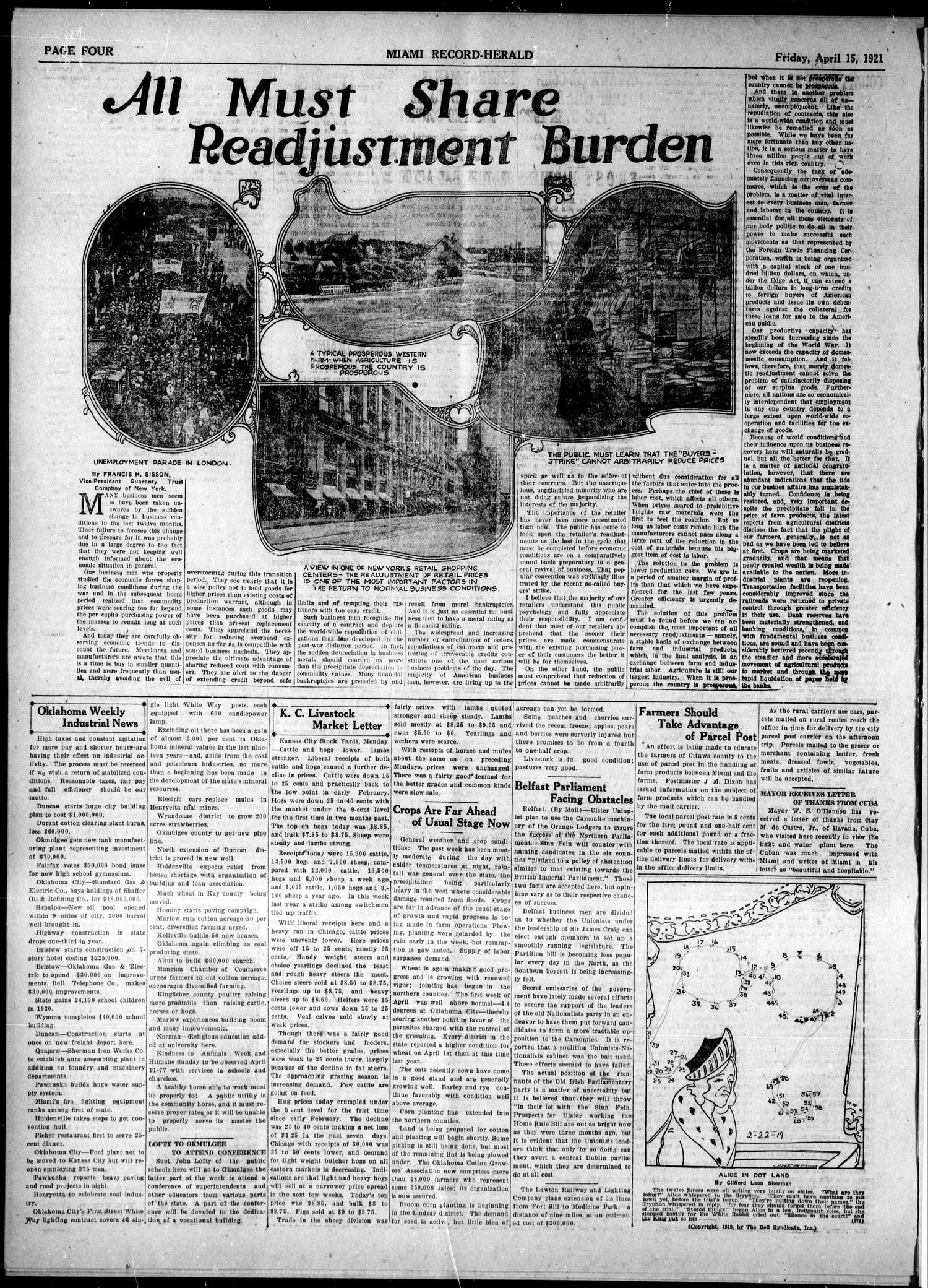Miami Record-Herald (Miami, Okla.), Vol. 28, No. 7, Ed. 1 Friday, April 15, 1921
                                                
                                                    [Sequence #]: 4 of 6
                                                