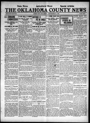 Primary view of object titled 'The Oklahoma County News (Jones City, Okla.), Vol. 20, No. 16, Ed. 1 Friday, September 10, 1920'.