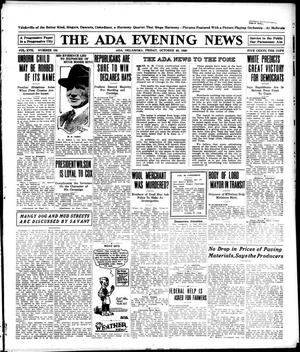 The Ada Evening News (Ada, Okla.), Vol. 17, No. 192, Ed. 1 Friday, October 29, 1920