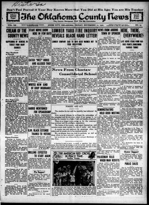 The Oklahoma County News (Jones City, Okla.), Vol. 20, No. 25, Ed. 1 Friday, November 12, 1920