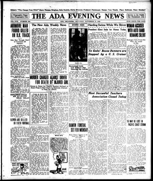 The Ada Evening News (Ada, Okla.), Vol. 17, No. 214, Ed. 1 Saturday, November 27, 1920