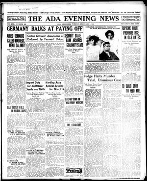 The Ada Evening News (Ada, Okla.), Vol. 17, No. 269, Ed. 1 Tuesday, February 1, 1921