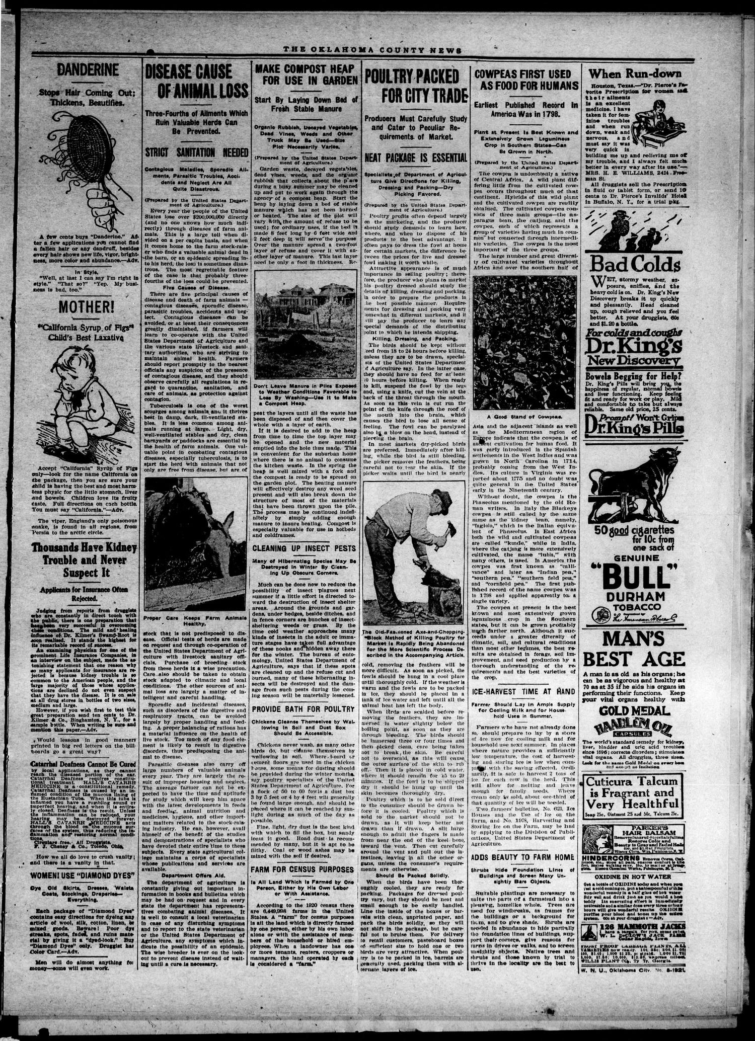 The Oklahoma County News (Jones City, Okla.), Vol. 20, No. 39, Ed. 1 Friday, February 18, 1921
                                                
                                                    [Sequence #]: 7 of 12
                                                