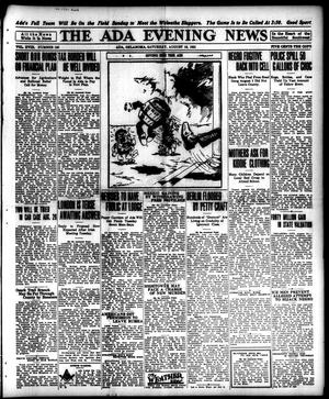 The Ada Evening News (Ada, Okla.), Vol. 18, No. 125, Ed. 1 Saturday, August 13, 1921