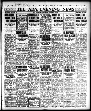 The Ada Evening News (Ada, Okla.), Vol. 18, No. 154, Ed. 1 Thursday, September 15, 1921