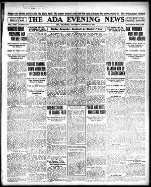 The Ada Evening News (Ada, Okla.), Vol. 18, No. 190, Ed. 1 Thursday, October 27, 1921