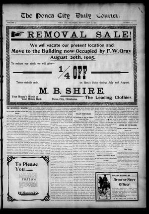 The Ponca City Daily Courier. (Ponca City, Okla.), Vol. 8, No. 243, Ed. 1 Monday, July 24, 1905