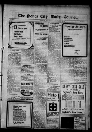 The Ponca City Daily Courier. (Ponca City, Okla.), Vol. 8, No. 271, Ed. 1 Saturday, August 26, 1905