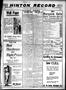 Newspaper: Hinton Record (Hinton, Okla.), Vol. 16, No. 32, Ed. 1 Thursday, May 1…