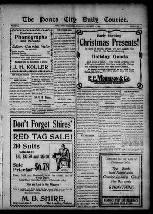 Primary view of object titled 'The Ponca City Daily Courier. (Ponca City, Okla.), Vol. 9, No. 53, Ed. 1 Thursday, December 14, 1905'.