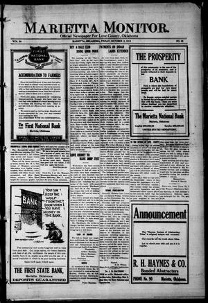 Marietta Monitor. (Marietta, Okla.), Vol. 20, No. 35, Ed. 1 Friday, October 2, 1914