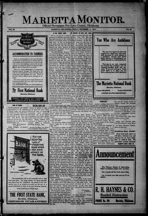 Marietta Monitor. (Marietta, Okla.), Vol. 20, No. 45, Ed. 1 Friday, December 11, 1914