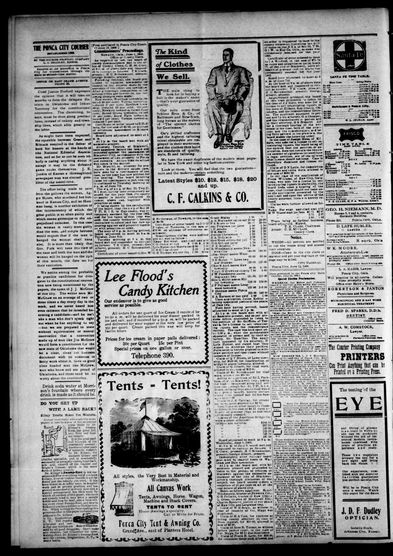 The Ponca City Daily Courier. (Ponca City, Okla.), Vol. 9, No. 209, Ed. 1 Monday, June 18, 1906
                                                
                                                    [Sequence #]: 2 of 4
                                                
