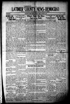 Latimer County News-Democrat (Wilburton, Okla.), Vol. 21, No. 7, Ed. 1 Friday, October 18, 1918