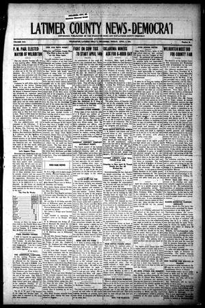 Latimer County News-Democrat (Wilburton, Okla.), Vol. 21, No. 30, Ed. 1 Friday, April 4, 1919