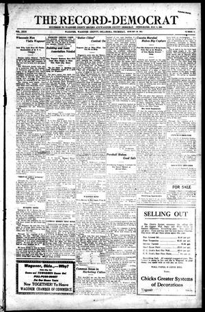 Primary view of object titled 'The Record-Democrat (Wagoner, Okla.), Vol. 29, No. 23, Ed. 1 Thursday, January 20, 1921'.