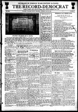 Primary view of object titled 'The Record-Democrat (Wagoner, Okla.), Vol. 30, No. 41, Ed. 1 Thursday, May 25, 1922'.